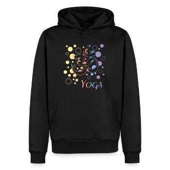 Om Namaste Yoga - Männer Premium Bio Hoodie - Schwarz - Vorne - Nico (187cm)