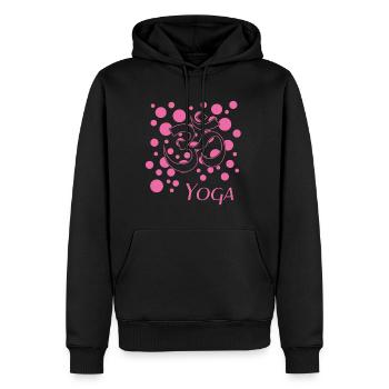 Yoga yoga - Männer Premium Bio Hoodie - Schwarz - Vorne - Nico (187cm)