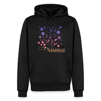Namaste - Männer Premium Bio Hoodie - Schwarz - Vorne - Nico (187cm)