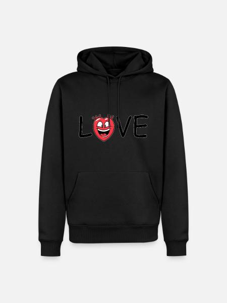 Cœur enjoué - Sweat à capuche Premium bio Homme - 
