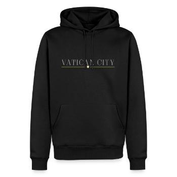Vatikanstadt Stil Design T-Shirt - Männer Premium Bio Hoodie - Schwarz - Vorne - Nico (187cm)