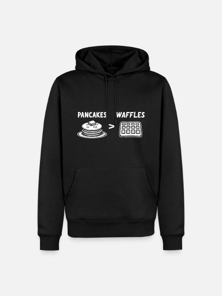 Pancakes over waffles - Men’s Premium Organic Hoodie - black