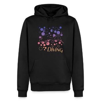 diving tauchen - Männer Premium Bio Hoodie - Schwarz - Vorne - Nico (187cm)