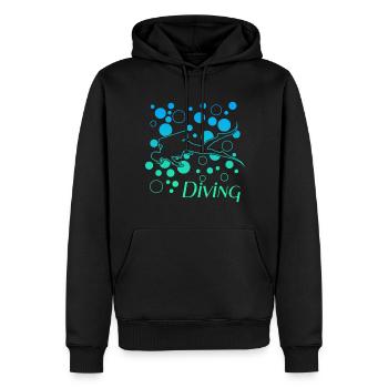 Diving - Männer Premium Bio Hoodie - Schwarz - Vorne - Nico (187cm)