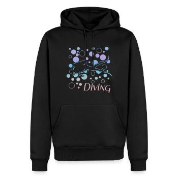 Diving - Männer Premium Bio Hoodie - Schwarz - Vorne - Nico (187cm)