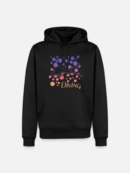 Scuba Diver tauchen diving - Männer Premium Bio Hoodie - Schwarz
