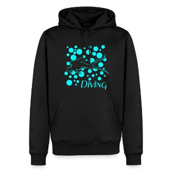 Diving tauchen - Männer Premium Bio Hoodie - Schwarz - Vorne - Nico (187cm)