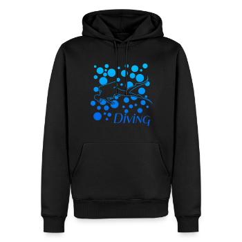 diving - Männer Premium Bio Hoodie - Schwarz - Vorne - Nico (187cm)