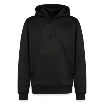 skull_pipe - Men’s Premium Organic Hoodie - black - Front - Nico (187cm)