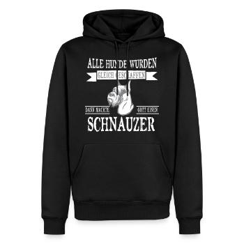 Alle Hunde Schnauzer - Männer Premium Bio Hoodie - Schwarz - Vorne - Nico (187cm)