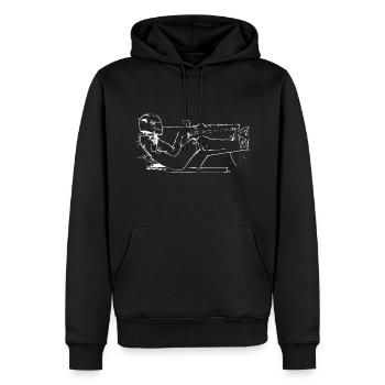 Cadeau Motorsport Racer - Sweat à capuche Premium bio Homme - noir - Devant - Nico (187cm)