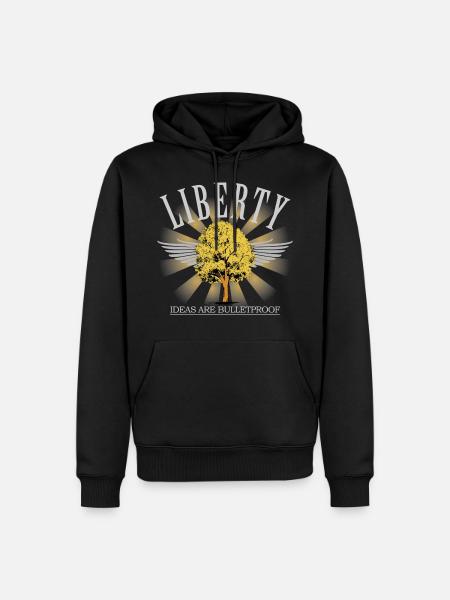 Liberty Tree - Männer Premium Bio Hoodie - Schwarz