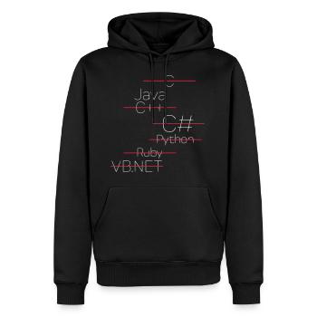 JAVA CODING / PROGRAMMIERSPRACHE - Männer Premium Bio Hoodie - Schwarz - Vorne - Nico (187cm)
