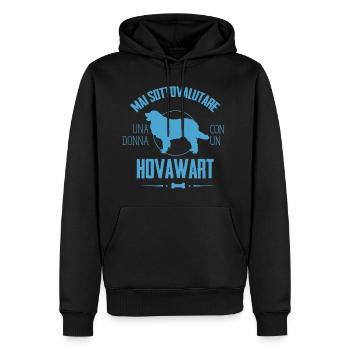 Canino Tshirt Hovawart - Sweat à capuche Premium bio Homme - noir - Devant - Nico (187cm)