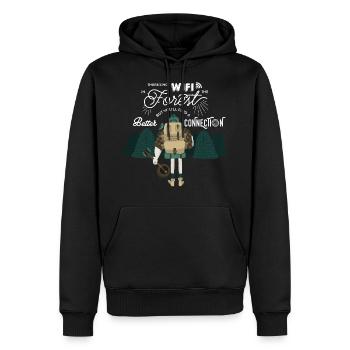 naturecontest - Männer Premium Bio Hoodie - Schwarz - Vorne - Nico (187cm)