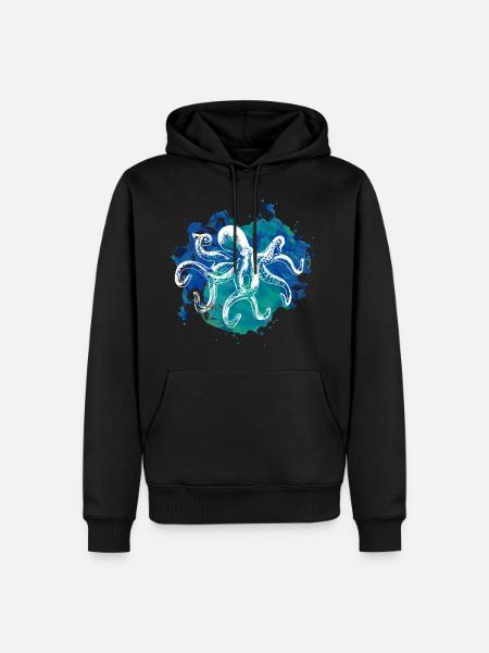 Octopus octopus octopus seafood gift - Men’s Premium Organic Hoodie - black