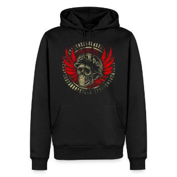 Reaper - Gamer Vintage Design Logo Only - Sweat à capuche Premium bio Homme - noir - Devant - Nico (187cm)