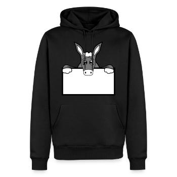 panneau mural mur moitié texte champ surface écrire - Sweat à capuche Premium bio Homme - noir - Devant - Nico (187cm)