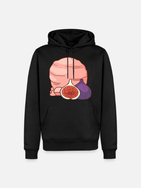 Feigenfrucht Eis Speiseeis Eiskrem Eiscreme - Männer Premium Bio Hoodie - Schwarz