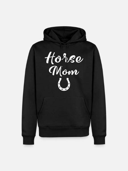 cheval maman - Sweat à capuche Premium bio Homme - noir