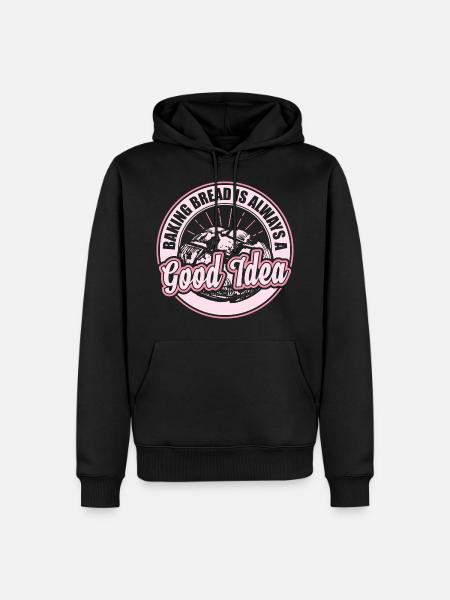 Bake bread gift - Men’s Premium Organic Hoodie - black