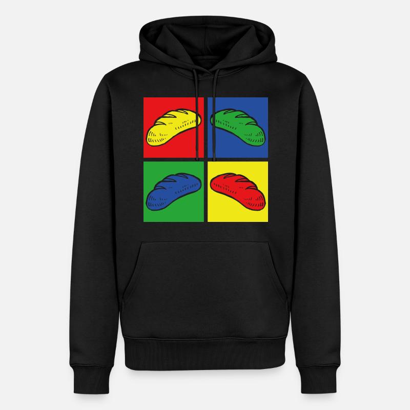 Cuisson - Sweat à capuche Premium bio Homme - noir