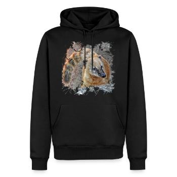 L’ours nasal a un bon odorat - Sweat à capuche Premium bio Homme - noir - Devant - Nico (187cm)