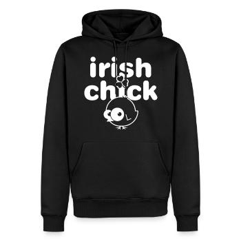 Irlandais poussin irlandais fille femme poussins cadeau - Sweat à capuche Premium bio Homme - noir - Devant - Nico (187cm)