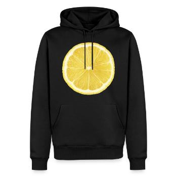 citron - Sweat à capuche Premium bio Homme - noir - Devant - Nico (187cm)