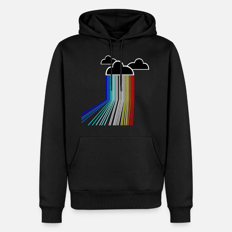 rainbow cloud - Sweat à capuche Premium bio Homme - noir