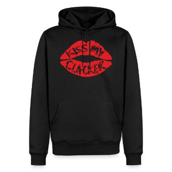 Kiss My Clacker Mistress Dita inspired Clem Wear - Men’s Premium Organic Hoodie - black - Front - Nico (187cm)