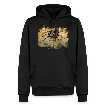 Red-knee tarantulas are considered non-aggressive - Men’s Premium Organic Hoodie - black - Front - Nico (187cm)