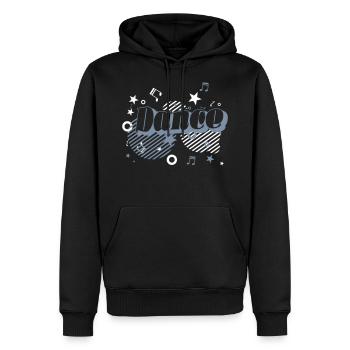 danse folle - Sweat à capuche Premium bio Homme - noir - Devant - Nico (187cm)