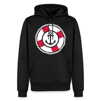 life preserver gilet de sauvetage - Sweat à capuche Premium bio Homme - noir - Devant - Nico (187cm)