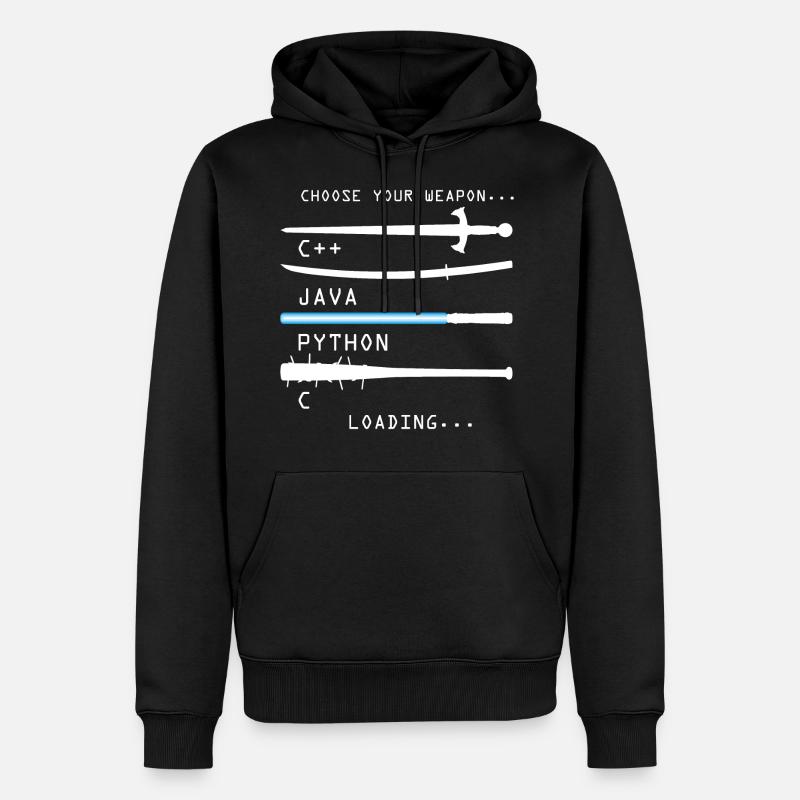 programmation - Sweat à capuche Premium bio Homme - noir