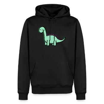 Süßer Dino - Männer Premium Bio Hoodie - Schwarz - Vorne - Nico (187cm)