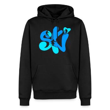 ski - Men’s Premium Organic Hoodie - black - Front - Nico (187cm)