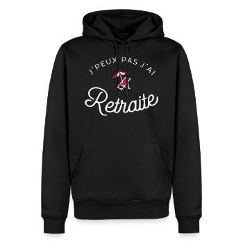 Jpeux not I retired - Men’s Premium Organic Hoodie - black - Front - Nico (187cm)