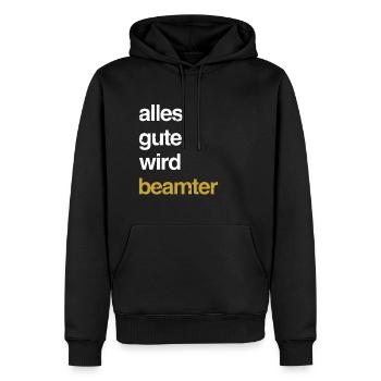 Lustiger Beamten Sprüche - Männer Premium Bio Hoodie - Schwarz - Vorne - Nico (187cm)