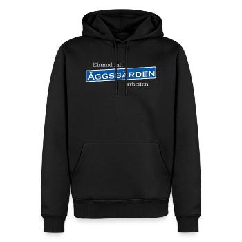 Äggsbärde - Männer Premium Bio Hoodie - Schwarz - Vorne - Nico (187cm)