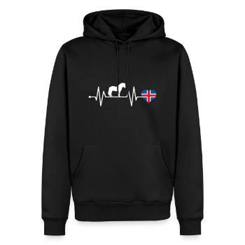 Cheval islandais Poney de cheval islandais - Sweat à capuche Premium bio Homme - noir - Devant - Nico (187cm)