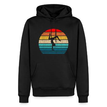 Gymnastique Rétro Vintage pour gymnastique - Sweat à capuche Premium bio Homme - noir - Devant - Nico (187cm)
