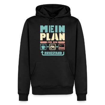 Rentner Rente Traktor Spruch für Landwirt Bauern - Männer Premium Bio Hoodie - Schwarz - Vorne - Nico (187cm)
