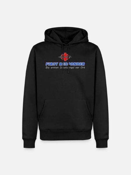 Cooles First Responder Schutzengel Shirt - Männer Premium Bio Hoodie - Schwarz