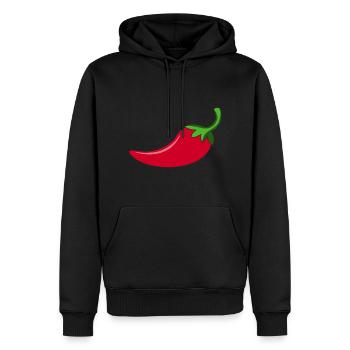 Chilly tranchante - Sweat à capuche Premium bio Homme - noir - Devant - Nico (187cm)