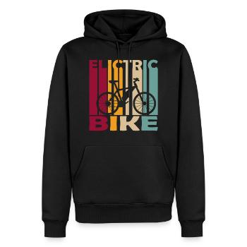 Elektrofahrrad E-Bike Fahrrad Retro für Rentner - Männer Premium Bio Hoodie - Schwarz - Vorne - Nico (187cm)