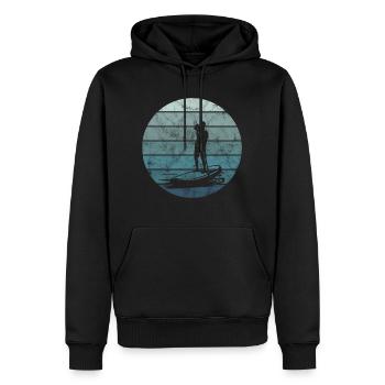 Surfen Stand up Paddling Board Stehpaddler Surfer - Männer Premium Bio Hoodie - Schwarz - Vorne - Nico (187cm)