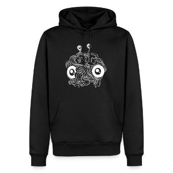 Spaghetti Monster Carbonara Bolognese Pasta Nudeln - Männer Premium Bio Hoodie - Schwarz - Vorne - Nico (187cm)