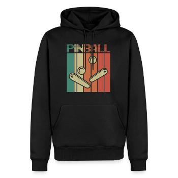 Cadeau de flipper d'arcade flipper flipper - Sweat à capuche Premium bio Homme - noir - Devant - Nico (187cm)