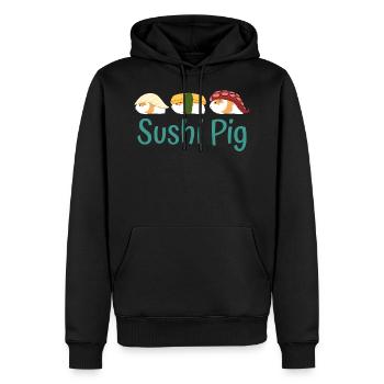 Sushi Cobaye - Sweat à capuche Premium bio Homme - noir - Devant - Nico (187cm)